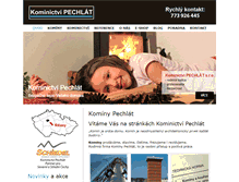 Tablet Screenshot of kominy-pechlat.cz